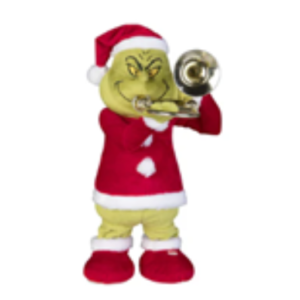 Grinch Christmas Animated Plush Trumpet